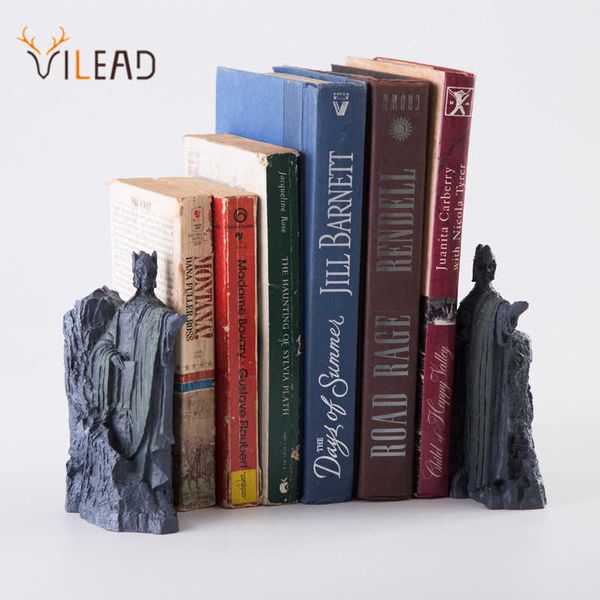 VILEAD The Argonath Serre-Livres Sculpture En Résine Portes Du Gondor Rétro Décoration Bureau Accessoires De Bureau Statue Art Moderne 210607