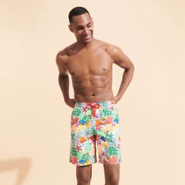 Vilebre Short Homme Bermuda Pantaloncini Boardshorts HOMMES SHORTS DE BAIN TORTUES MULTICOLORES Trunks Mens Surfwear Bermudas Beach Short Turtles Summer 89846