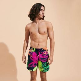 Vilebre Short Homme Bermuda Pantaloncini Boardshorts HOMMES SHORTS DE BAIN TORTUES MULTICOLORES Trunks Mens Surfwear Bermudas Beach Short Turtles Summer 89780