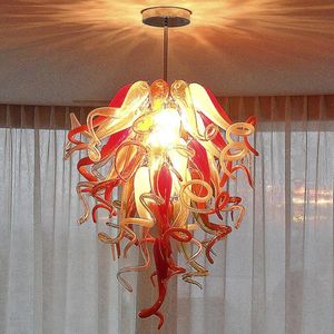 Lámparas de araña de vidrio soplado a mano para villa, luces de techo retro italianas, lámparas para el hogar del hotel, lámparas de araña de vidrio soplado, luces colgantes