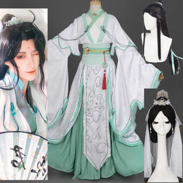 Sistema de auto-rescate de villano Shen Qingqiu Disfraz de Cosplay Tian Guan Ci Fu Shi Qingxuan Disfraces Hanfu Trajes de Navidad Conjunto completo Y0903