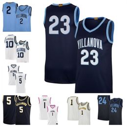 Villanova Wildcats 0 TJ Bamba 13 Hakim Hart 1 Brendan Hausen 15 Maillot de basket Longino 5 Justin Moore 12 Collin O'Toole 2 Mark Armstrong cousu sur mesure