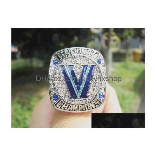 Bague de championnat de basket-ball Villanova Wildcats avec boîte d'affichage en bois Souvenir hommes cadeau de fan livraison directe en gros Dhdac