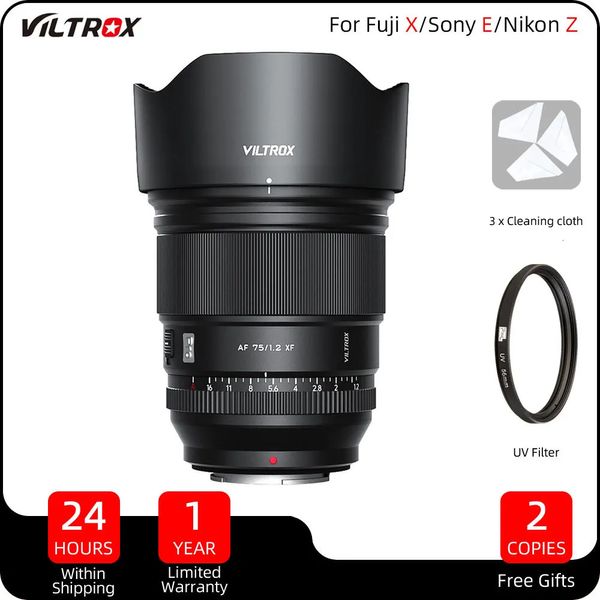 Viltrox 75mm 2 pro objectif de Portrait à grande ouverture à mise au point automatique pour objectifs de caméra à monture Fujifilm XF Fuji X XPRO3 E Z 231226