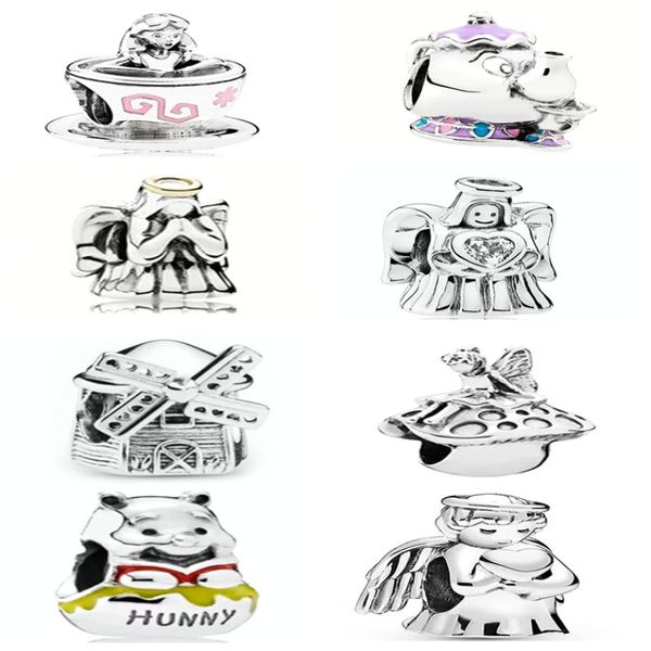 Vimeo Pan bijoux s925 chaîne en argent sterling bijoux ours ours poisson rouge citrouille voiture charme bricolage niche bracelet bracelet accessoires