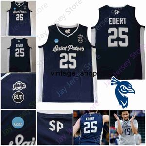 Vin NCAA College St. Peter's Peters Peacocks Maillot de basket-ball Daryl Banks III KC Ndefo Doug Edert Matthew Lee Fousseyni Hassan Drame Jaylen Murray Dasher Rupert