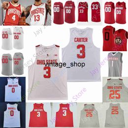 Vin Ohio State Buckeyes Maillot de basket-ball NCAA College E.J. Liddell Eugene Brown III Zed Key Seth Towns Musa Jallow poursuit Ahrens Diallo Russell