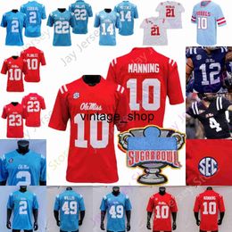 Vin Ole Miss Rebels Football Jersey NCAA College Eli Manning D.K. Metcalf Jaxson Dart Zach Evans Judkins Bentley IV Coleman Corral Brown Johnson Reese Keys Trigg Mingo