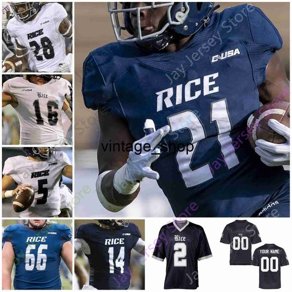 Vin Rice Owls Fußballtrikot NCAA College 14 Tom Stewart 1 Aston Walter 2 Brad Rozner 10 Austin Trammell 55 Blaze Alldredge 5 Wiley Green