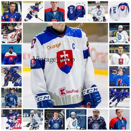 Vin Simon Nemec Hockey Jersey Custom Vintage Slovak Extraliga Hk Hokejovy Klub Nitra Jersey 2021 IIHF Wereldkampioenschap Jerseys 2021 Hlink