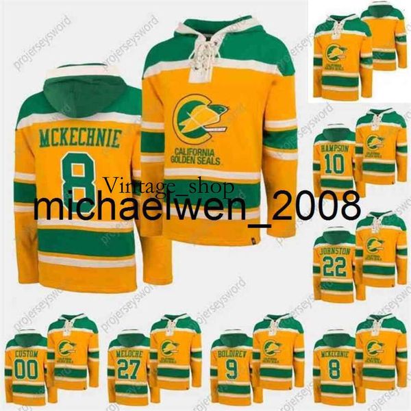 Vin Weng California Golden Seals Heritage Classic 60s Hoodie Walt McKechnie Ivan Boldirev Ted Hampson Joey Johnston Gilles Melloche Hockey