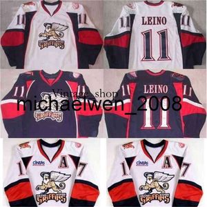 Vin Weng Grand Rapids Griffins 17 Mark Cullen 11 Ville Leino Mens Womens Youth 100% broderie Cusotm tout nom n'importe quel nombre de maillots de hockey