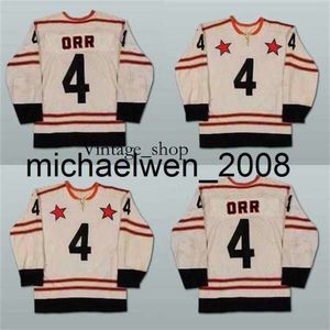 Vin Weng Vintage Cheap Mens 4 Bobby Orr All Star Ice Hockey Jerseys Cousue Cousue NOUVELLE BRODEM
