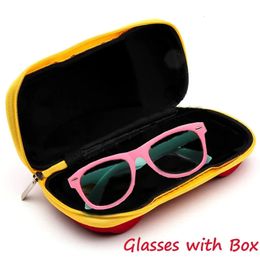 Vinatge kinderzonnebril zonnebril voor kinderen jongens meisjes mode-brillen coating lens UV400 oogbescherming met glazen doos 240219
