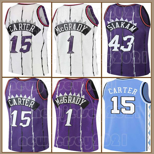 Vince Carter Basketball Jerseys Tracy McGrady Retro Pascal Siakam Marcus Camby 2023-2024 City North Carolina State University Men 15 21 1 43 Torontos Raptores Shirt