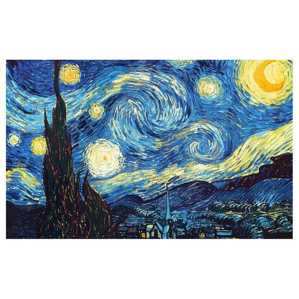 Vincent van Gogh la nuit étoilée peinture à l'huile affiche impression décor à la maison encadré ou sans cadre Photopaper matériel
