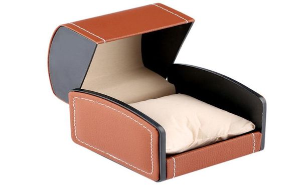 Vine Brown Regalo Gift Case Case de cuero Lugar de bolsillo Cajas de soporte de pulsera de alta calidad almohadilla de espuma de almohada al por mayor 3946223