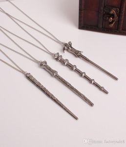 Vine Movie Inspired Magic Wand Pendant Collier Antique Bronze Silver for Head Gift CX3187077210