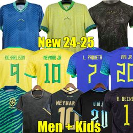 Vini jr 24 25 Casemiro Jesus Brazils Richarlison Soccer Jerseys Camiseta Raphinha Paqueta Roddrygo Brasil Maillots Football Shirt Men Woman Kids Uniforme 2022