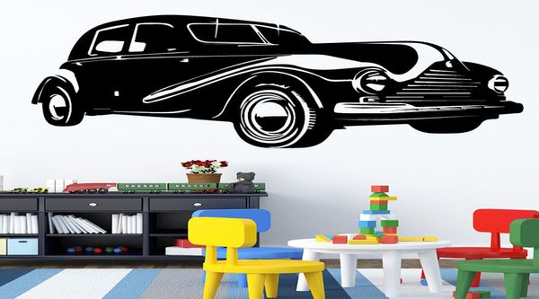 Vinilos Paredes Black Classic Car Sticker Mur pour garçons Chambre DÉCOR HOME SOIR STAPPORT VINYL VINYLE Autocollants muraux Mural Paper3607716