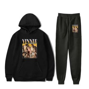 Vinnie Hacker Merch Tracksuit Sets Men Casual Hoodies Sweatshirt+Sweatpants 2 -delige set mannelijke pullover mode streetwear kleding