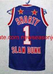 Vintage # 1 HARLEM GLOBETROTTERS JERSEY LARRY Shorty Basketball Jersey personalizado cualquier número de nombre jersey