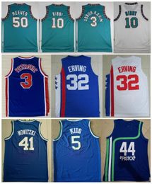 Vintage 10 Mike Bibby 50 Reeves 3 Abdur Rahim 44 Pistolet Pete Maravich Erving 3 Drazen Petrovic Jason Kidd Nowitzki Maillots de basket-ball2773734