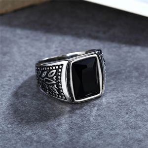 Vintage 14k goud gesneden patroon rode stenen ring voor mannen dames punk mode rode granaat natuurlijke ring sieraden cadeau