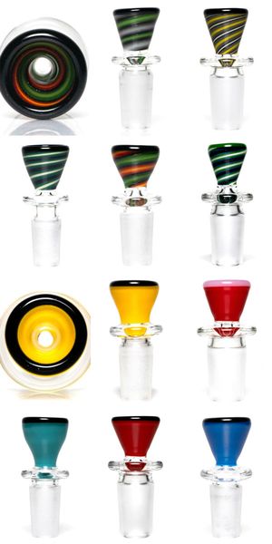 Vintage 14 mm 18 mm Glass Bowl Slide glass bong hookah tubería de agua Original Glass Factory Made puede poner el logotipo del cliente por DHL UPS CNE