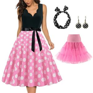 Vintage jaren 1950 rok A-lijn jurk Tutu Flare Dress Party Audrey Hepburn Dames Avond Maskerade Jurk