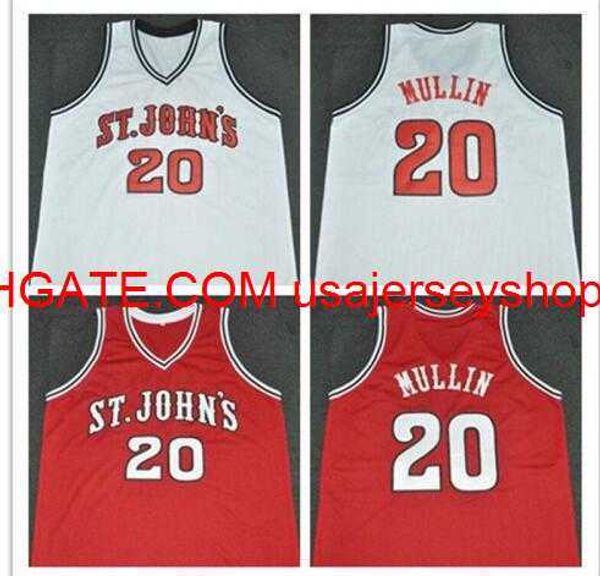 Vintage # 20 CHRIS MULLIN ST JOHN'S College Basketball Jersey Taille S-4XL 5XL personnalisé n'importe quel maillot de numéro de nom