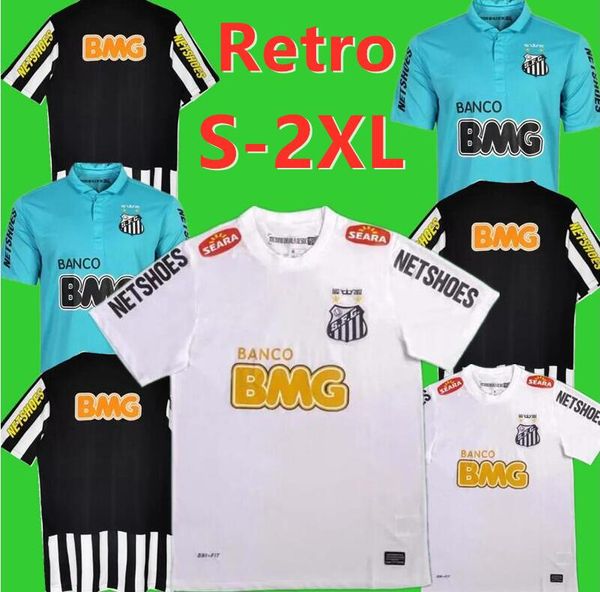 Vintage 2011 2012 2013 Santos Retro Soccer Jersey 11 12 13 Neymar Jr Ganso Elano Borges Felipe Anderson Vintage Classic Neymar Jr Football Shirts Jersey 888