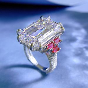 Vintage 20CT Lab Diamond Ring 100% Real 925 sterling silver Party Wedding band Anneaux pour les femmes Bijoux de fiançailles nuptiales Cadeau