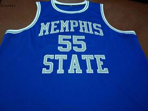 Vintage 21ss Rare MS STATE College JERSEY # 55 LORENZEN WRIGHT Col rond Broderie complète Taille S-4XL ou personnalisé n'importe quel nom ou numéro de maillot