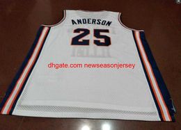 Vintage # 25 KENNY ANDERSON Fighting Illinois Basketball Jersey personnalisé n'importe quel maillot de numéro de nom