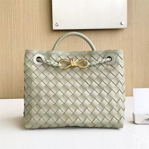 Femmes de luxe en cuir tissé le sac fourre-tout Andiamo 2 tailles moyen grand sac à main de voyage épaule 10a sacs de créateurs classique hommes gym embrayage cross body pochette sac de magasin