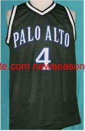 Vintage # 4 JEREMY LIN PALO ALTO GREEN maillot de basket-ball personnalisé n'importe quel maillot de numéro de nom