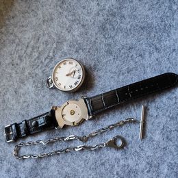 vintage 49.6mm herenhorloge 2 in 1 DUAL-USE POCKET+polshorloge zakklok horloge mechanisch handopwinding 161923-1001 L.U.C LUC