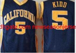 Maillot de basket Vintage # 5 Jason Kidd California Golden Berass personnalisé n'importe quel maillot de numéro de nom