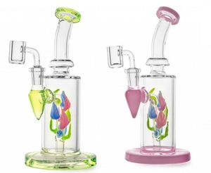 Vintage 8.5 inch vine sculptuur glas bong waterpijp rokende pijpen oliebrander met banger kan klantlogo plaatsen