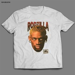 Vintage 90 Rodzilla T-shirt Dennis Rodman 1Nwo Tee 1998 mannelijke merk teeshirt mannen zomer katoenen t-shirt 220712316j