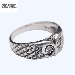 Vintage 925 Silver Mini Owl Rings Chic Women Rings Tamaño del anillo de EE. UU. 6 7 8 9 10 para mujeres Regalo del día de la madre Jewelry216Q
