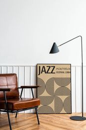 Vintage Abstract Jazz Music Festival Gramophone Instrument Poster Canvas schilderen Nordic Wall Pictures Room Home Studio Decor