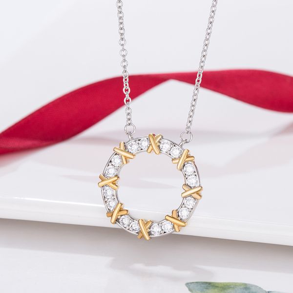 Vintage à travers 925 pendentif en argent Sterling diamant Cz tour de cou pendentifs colliers pour femmes mariée fête mariage bijoux cadeau