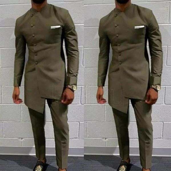 Vintage African Clothing for Men's Men's Long Wedding Suit Men Men Men's Groom Blazers Blazers Fit Mens Coat Jacket Pant313n