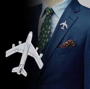 Vintage avion broche hommes costume épinglette Mini mignon alliage Badge pull veste décor collier épingle mode bijoux H10186966374