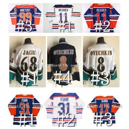 Vintage Alex Ovechkin CCM Capitals Hockey Jersey OILERS Jaromir Jagr Mark Messier Wayne Gretzky Grant Fuhr Paul Coffey Kolzig Jeff Friesen zeldzaam