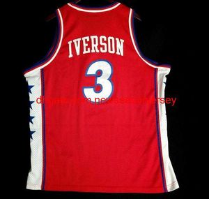 Vintage Allen Iverson College Basketball Jersey personalizado cualquier número de nombre jersey