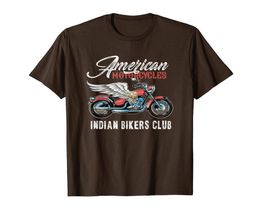 Vintage American Motorcycle Indian Bikers Old Club T -shirt Tshirt3882291