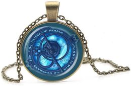 Vintage Amulet Trollhunters Hanger Speelgoed Sieraden Bronskleur Ketting Blauw Kristal Voor Kinderen Vrouwen Mannen Geschenken5919753